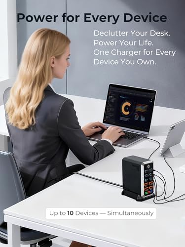 10-Port GAN Charging Station 660W, Dual 140W USBC Power Block Multiport - Image 2