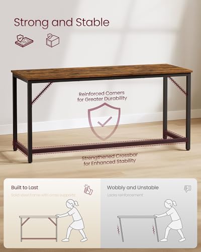 VASAGLE Computer Desk, Steel Frame Gaming Desk for Home Office, 63 Inch - Image 5