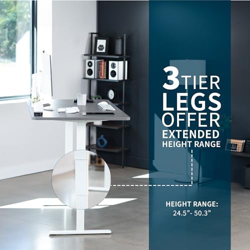 VIVO Dark Gray 71 x 36 in Standing Desk, DESK-KIT-2W7G-36 - Image 5