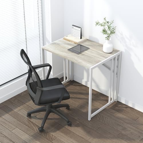 Lutown-Teen Small Folding Desk 32 Inch, Beige - Image 2
