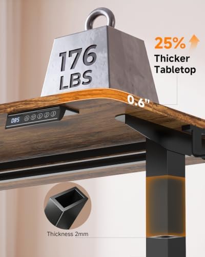 Standing Desk, 55 × 24 Inches Electric Height Adjustable, Home Office - Image 4