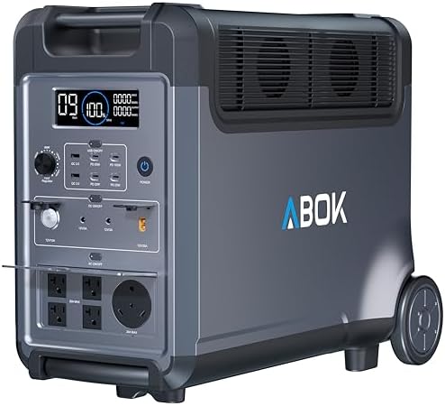 ABOK Ark3600 Portable Power Station 3600W, 3840Wh LiFePO4 Battery by ABOK