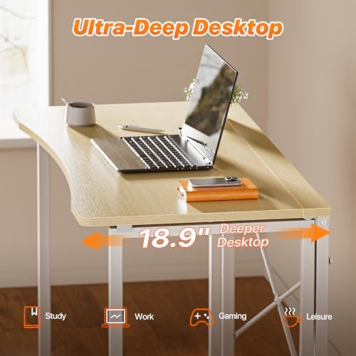 Huuger Folding Desk for Small Spaces, 39.4 Inch Foldable Computer Table - Image 4