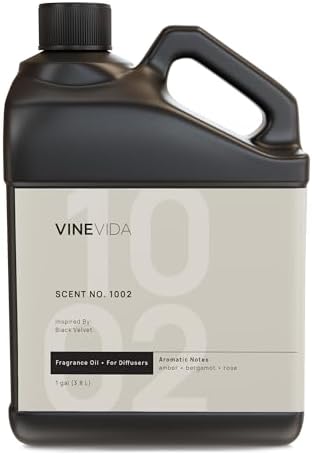 VINEVIDA [128 Fl Oz] Scent NO.1002 Inspired by Black Velvet Fragrance Oil for Cold Air Diffusers, Aromatic Notes of Amber Rose, Essential Oils for Diffuser Oil Refill & Air Freshener Room Spray by VINEVIDA