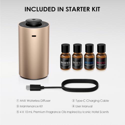 Airversa ANX Waterless Essential Oil Diffuser Starter Kit, Desert Titanium - Image 6