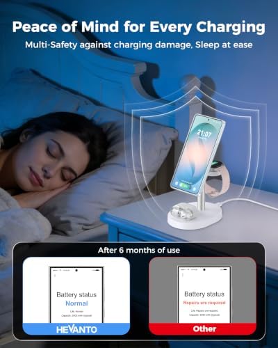 Hevanto 3 in 1 Wireless Charger for Samsung Galaxy, 15W MagSafe Charging - Image 4