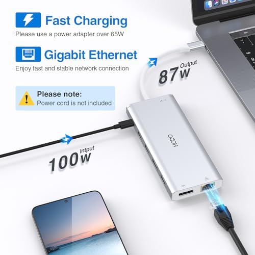 USB C Docking Station Dual Monitor for HP,Laptop Docking Station 3 Monitors - Image 6