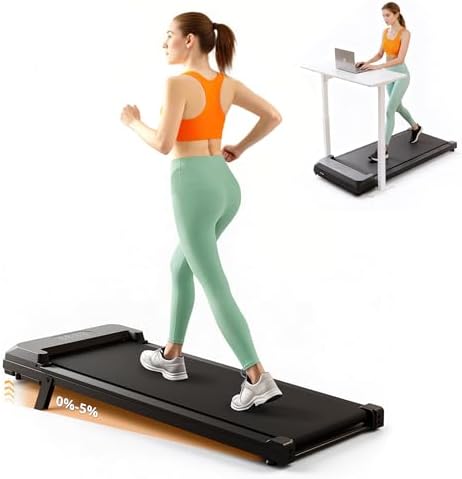Walking Pad Treadmill with Incline, Under Desk Treadmill for Home/Office with 250 lbs Weight Capacity, 2.5HP Low Noise Walking Pad, Remote Control, LED Display by VZYTVWalkingPad