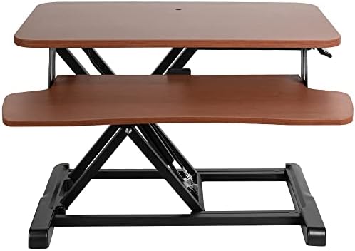 VIVO Dark Walnut 26 in Standing Desk Converter, DESK-V026KA by VIVO
