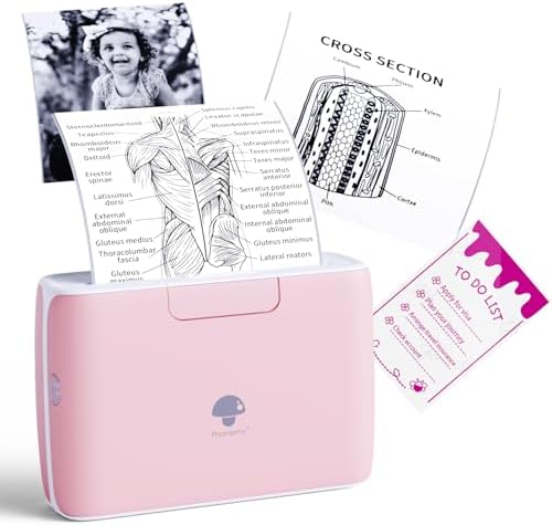 Phomemo 4" Portable Thermal Printer, 300DPI Inkless Printer Label Machine by Phomemo