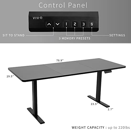 VIVO Light Wood 71 x 30 in Standing Desk, DESK-KIT-E2W7C - Image 3