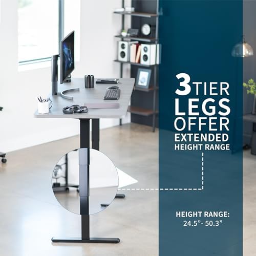 VIVO Dark Gray 71 x 30 in Standing Desk, DESK-KIT-2B7G - Image 5