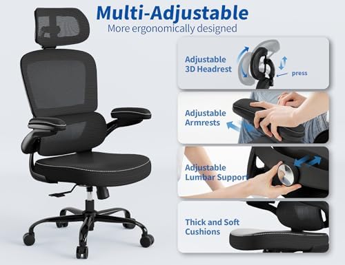 TRALT Office Chair Ergonomic Desk Chair - Gaming Chair with Lumbar Support - Image 5