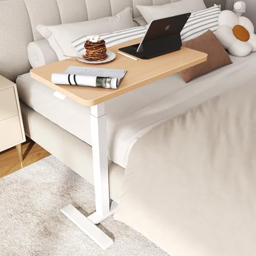 ROMOON Overbed Table with Wheels, Height Adjustable Hospital Bedside Table - Image 2