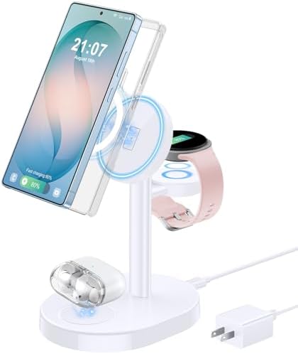 Hevanto 3 in 1 Wireless Charger for Samsung Galaxy, 15W MagSafe Charging by Hevanto