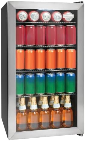 Igloo 3.5 Cu. Ft. Mini Fridge - Stainless Steel Single Door Compact Beverage Refrigerator with Shelves for Homes, Dorms & Offices- Keep Snacks and Drinks Cool with Temperature Control Mini Fridge by Unknown