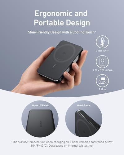 Anker MagGo Power Bank, 10,000mAh Qi2-Certified 15W Portable Charger - Image 4