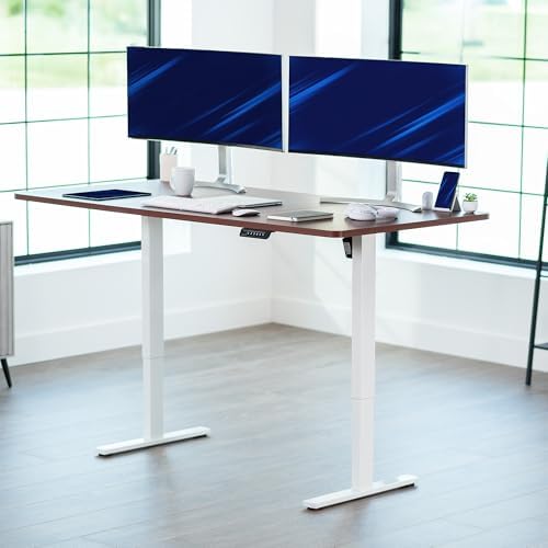 VIVO Dark Walnut 71 x 36 in Standing Desk, DESK-KIT-1W7D-36 - Image 2