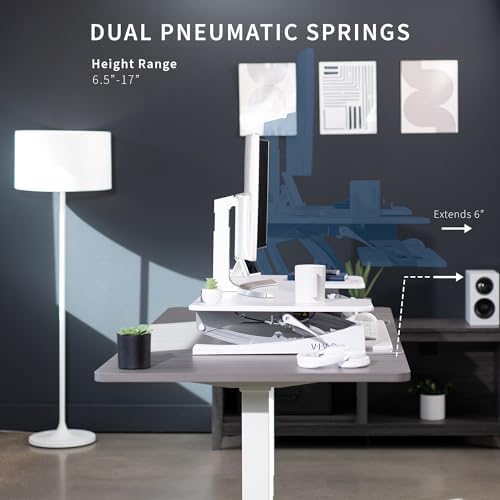 VIVO White 48 in Standing Desk Converter, DESK-V048VW - Image 5