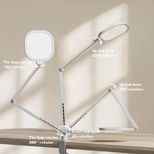 LitONES LED Desk Lamp for Home Office with Clamp, White - Image 3