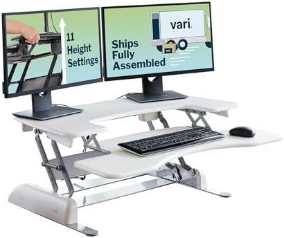 Vari Pro Plus 36 Standing Desk Converter – Spring-Loader Lift – White by Unknown