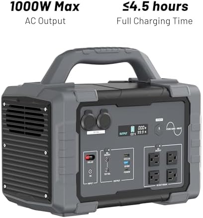 1000W Portable Power Station 1024Wh LiFePO4 for Outdoor & Home - Image 2