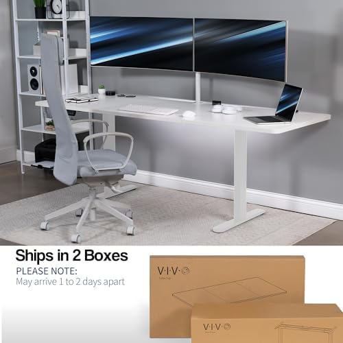 VIVO White 83 x 30 in Standing Desk, DESK-KIT-E2W84-30W - Image 5