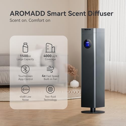 Aromadd 1500mL Scent Air Machine for Home, 4000 sq. ft Waterless Diffuser - Image 2