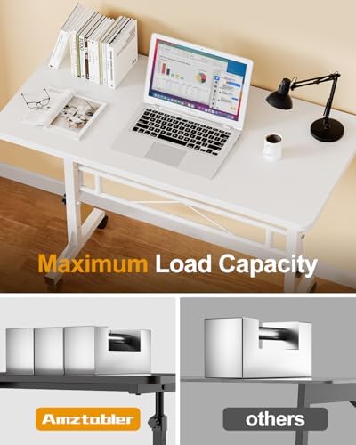 Small Standing Desk Adjustable Height,Mobile Stand Up Desk with Wheels - Image 4