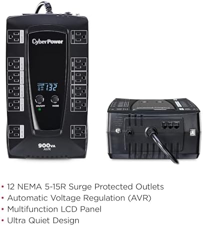CyberPower AVRG900LCD Intelligent LCD UPS Battery Backup - Image 2