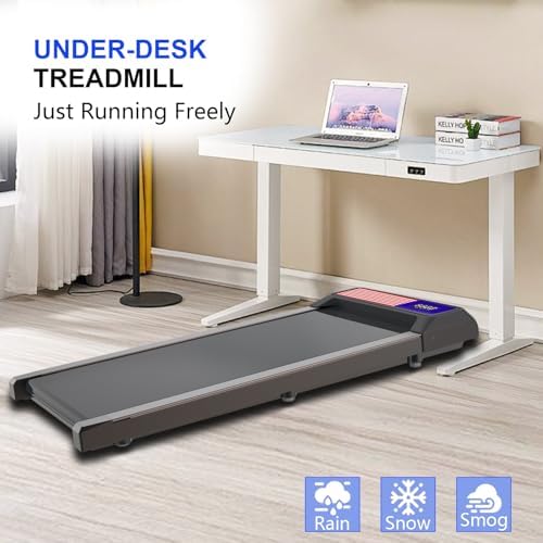 Under Desk Treadmill,Walking Pad with 5% Incline，Treadmills for Home & Office, 2.5HP Portable Treadmill with Remote Control and LED Display - Image 4