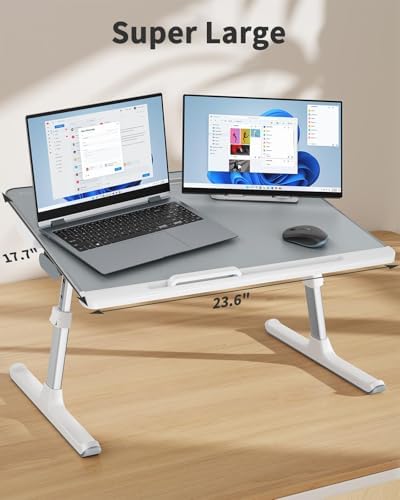 Laptop Lap Desk for Bed, SAIJI X-Large Adjustable Laptop Table - Image 2