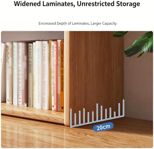 3 Tier Solid Wood Bookshelf for Desktop with Storage Shelves - Image 7