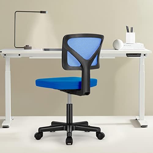 Sweetcrispy Small Armless Desk Chair, Mesh Rolling Office Chairs by Sweetcrispy