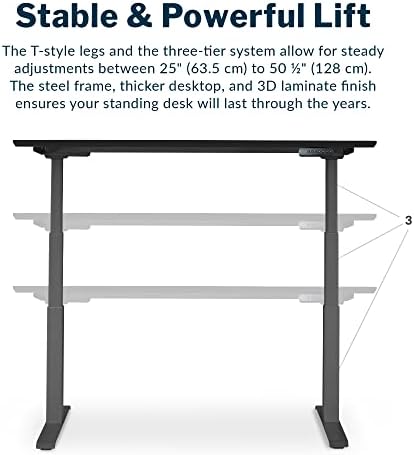 Vari Classic Electric Standing Desk – 60x30 – Black/Slate - Image 4