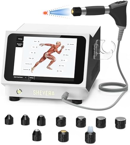 Upgraded Shockwave Therapy Machine with Focal Applicator, FSA or HSA-Eligible Extracorporeal ESWT Shock Wave Therapy Device for Joint and Muscle Pain Relief, Ideal for Home & Clinical by Sheyera