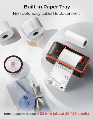 MUNBYN MC240 Bluetooth Thermal Label Printer, Portable Wireless 4×6 - Image 3