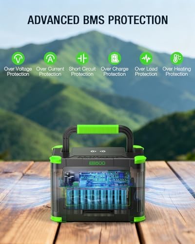 Portable Power Station 500W, 519.48Wh/140400mAh Solar Generator Backup - Image 3