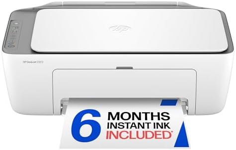 HP DeskJet 2923 Wireless All-in-One Color Inkjet Printer, Scanner, Copier, 6 Month Trial of Instant Ink Included, AI-Capable (B18JWA) by Unknown