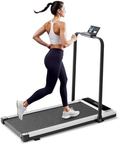 Compact Walking Pad Under Desk Treadmill, Portable Electric Walking Treadmill with Remote Control & LED Display for Home Office, Quiet Fitness Machine by Aidoly