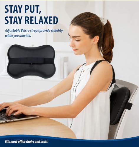 Zyllion ZMA-13 Back and Neck Massager with Heat for Pain Relief, Black - Image 5