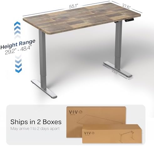 VIVO Reclaimed Wood 55 x 28 in Standing Desk, DESK-KIT-1G55P - Image 3