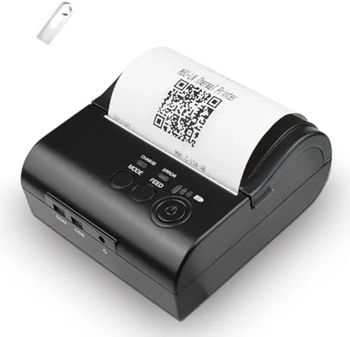 80mm bluetooth portable thermal receipt printer,only compatible with android/Windows,3 inch Ticket wireless android bill invoice printer for small business,IS NOT compatible with iphone/ipad/MAC, by GZGYNADAST