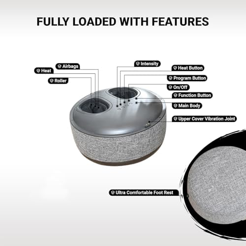 Ottoman Foot Massager by Ottossage, Massaging Ottoman with Removable Lid provides Air Compression, Shiatsu kneading, intense vibration and heat therapy. Extra Powerful with upgraded li-ion battery. - Image 4