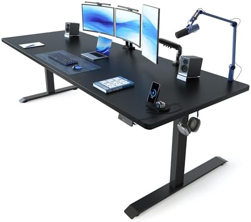 FEZIBO Standing Desk 83 × 37 Inch Electric Height Adjustable, Black by FEZIBO