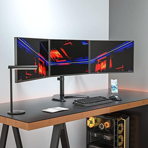 WALI Triple Monitor Stand, Free Standing for 13-27 inch Screens,up to 22lbs - Image 2