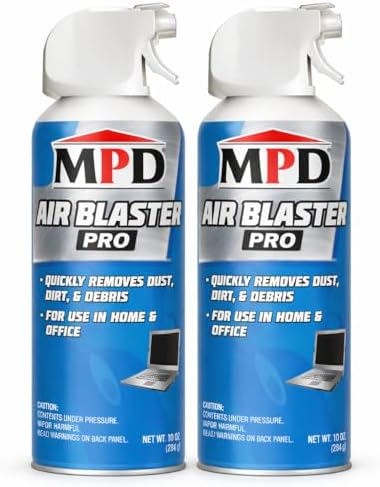 MPD Air Blaster Pro Compressed Air Duster for Electronics & Computers – High-Pressure Canned Air Cleaner for Keyboards, PCs, Cameras & Office Equipment – (2-Pack) by MPD