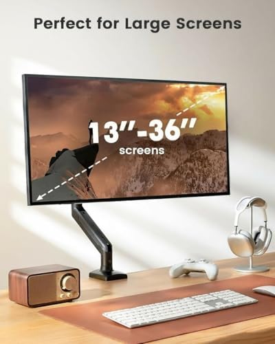 ErGear Single Monitor Arm for 13-36 Inch Screens, 22 lbs Capacity - Image 2