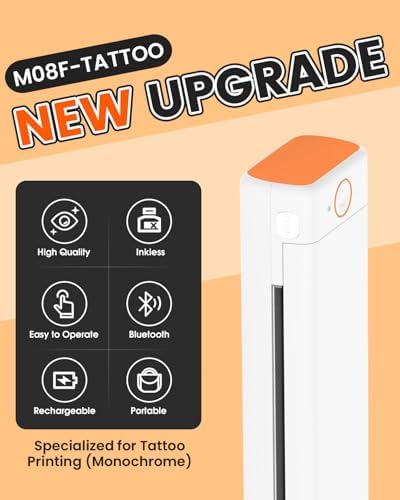 Phomemo M08F Tattoo Stencil Printer, Bluetooth, Wireless, Thermal, Portable - Image 2