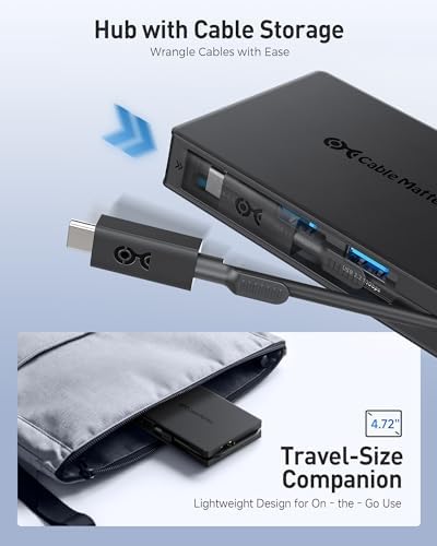 Cable Matters 8-in-1 USB C Hub Dual HDMI, 140W Charging, Gigabit Ethernet - Image 6
